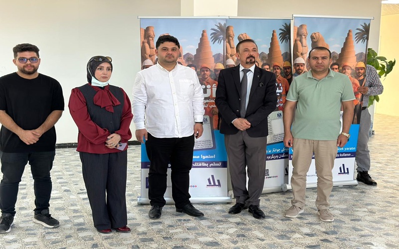 المفوضية المستقلة للانتخابات تنشر لوحات توعوية في كلية التربية الأساسية